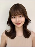 くびれヘア韓国風レイヤーカット小顔ヘアFU-01