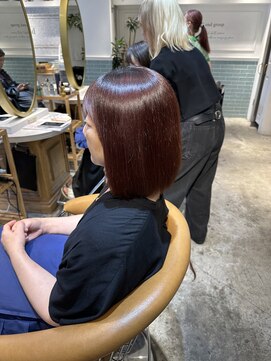 ロンド シャルム 吉祥寺(Lond charme) ボブピンクブラウンイノアカラー髪質改善吉祥寺縮毛矯正