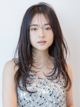 エースハバナ 渋谷(1 HAVANA) ロングレイヤー/ハッシュカット/20代30代/グレージュ