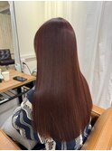 髪質改善ストレート/黒髪/ネビージュ/小顔/ワンレン