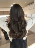 くすみベージュマロンベージュホワイトブロンド細めハイライト