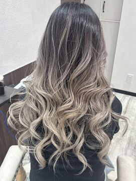 ベルヘアーデザイン 堺東(Belle hair Design) バレイヤージュシャドールーツレイヤーカットイルミナカラー堺東