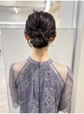 【谷】ミディアムさんのシニョンスタイル4°