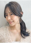 美髪斜めバングイメチェンシースルーバング艶感うる艶髪前髪
