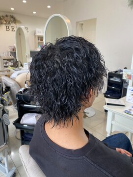 メンズ縦落ちツイストスパイラルパーマ