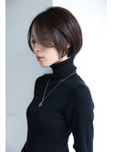 暗髪ショートボブ/白髪ぼかし☆