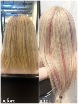 ラス トーキョー(LAS TOKYO) ホワイトブロンド/ピンクメッシュ（エクステ）