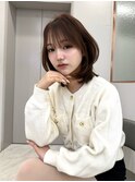 マロンベージュ/ボブ/前髪/レイヤー/小顔/髪質改善/縮毛/池袋
