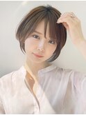 ショートカット切りっぱなしボブ髪質改善表参道レイヤーボブ