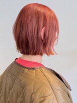 ラレヴ(Le Reve) アッシュピンク 切りっぱなしボブ ブリーチ 顔周りカット