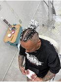 ハーフコーンロウ　ブレイズ　メンズ　エクステ