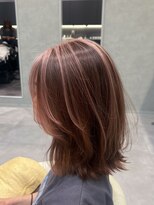 ヘアデザインファブロ イオンモール宮崎店(hair design FABRO.) 【アンブレラカラー/白髪ぼかし/ピンクベージュ】