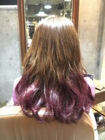 サロンドミルク 原宿(salon de MiLK)&nbsp;ミルクティベージュ→ライトパープルのグラデーション