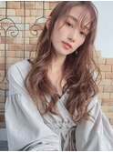 抜け感ロング+キャメルベージュ/大人かわいい
