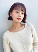 【GARDEN荒井夏海】ふんわり外ハネミニボブ×カシスブラウン