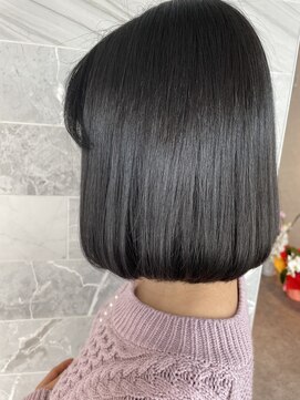 ジル アンク(Jill ankh) 《Jill ankh姫路駅前》コリアンブラック ブリーチ無し ボブ