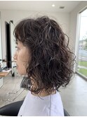 ナチュラルウェーブボブ