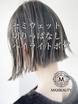 セミウェット切りっぱなしハイライトボブ 銀座 東京駅 L マックスビューティーギンザ Maxbeauty Ginza のヘアカタログ ホットペッパービューティー