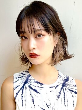アフロートリノ(AFLOAT Leino) 【修】20代30代40代◎透明感カラー×韓国切りぱなしボブ