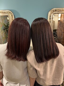 ムーン(moon) #グレージュカラー#シルキーベージュ#斜めバング