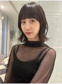 前髪/くびれボブ/
