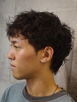 メゾンフォーメン(Maison for men)&nbsp;スパイラル波巻きハイライトアップバングツーブロックマッシュ