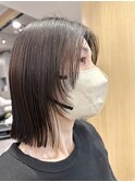 切りっぱなしボブ/顔周りレイヤー