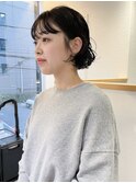 CAF 照下 似合わせカット イメチェン 大阪黒髪ボブパーマ