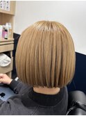 【ダブルカラー】ブロンドミニボブ