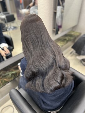 ペレ 栄店(PELE) デザインカラー/レイヤーカット/ウェットヘア/オリーブベージュ