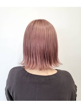 イデアル(Ideal) 20代30代大人可愛いピンクダブルカラーブリーチ外ハネ