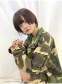 タイトショート×ナチュラルブラウン