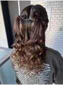 編みこみカチューシャ リボンヘア  ライブヘア 推し活ヘア
