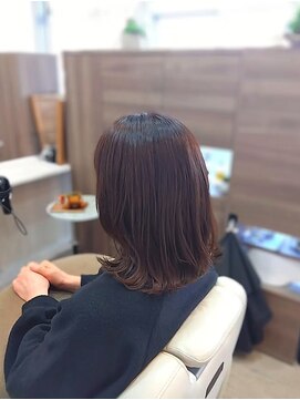 ヘアアトリエ ナイン(hair atelier nine) イメチェン/ホワイトブロンド/外ハネボブ/美髪/福島市