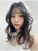 バブーシュカ韓国風レイヤーカールヘアアレンジ