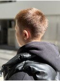 バズカットボウズブリーチ無しオリーブグレージュ刈り上げ