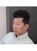 品よく、ラフなオールバックスタイル【メンズカット】