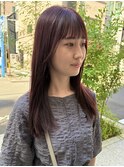 カシスレッド暖色カラーレイヤーカット