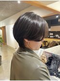 ハンサムショート チョコレートブラウン ショートカット
