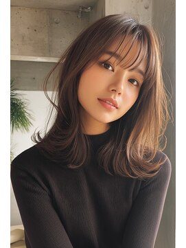 くびれミニウルフ　チェリーブラウンホワイトグレージュ