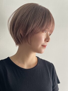サンクマーケット 渋谷(cinq MARKET) ブリーチカラーショートカットハイトーンマロンベージュカラー