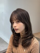 ブロウ ネックス ザ サロン 表参道(VLOW nex the salon)&nbsp;ミディアムレイヤー/ダークグレー/透明感カラー