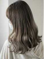 ニコリヘアワークス(nicori hair works)&nbsp;ロング×ハイトーン×シフォンベージュ