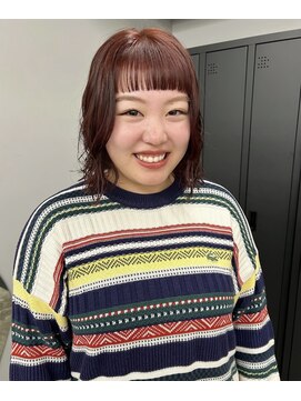 コエ(koe') ボブパーマ × チェリーレッド *