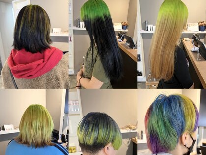 派手髪・ハイトーンカラー・デザインカラー・ブリーチ専門美容室の写真