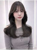★ 似合わせカット韓国 メルティカラーフェミニンロング