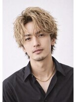 バーバーショップテト(barber shop tete)&nbsp;【金髪】シャドウパーマセンターパート