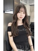 ゆるめくびれ巻き×グレージュ