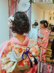 2018成人式 ロング ヘアセット ボブアレンジ 和装