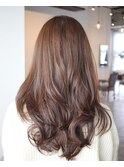 【ロングレイヤー×モノトーンベージュ】